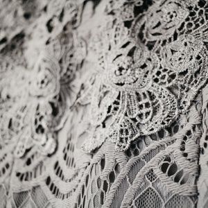 Maniju Grey Lace Maxi Dress- Small